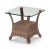 Telescope Casual 24" Square Wicker End Table with Glass Top