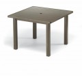 Telescope Casual 42" Square Slat Top Counter Height Table with an Umbrella Hole