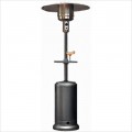 Tall Hammered Silver Patio Heater with Table