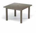 Telescope Casual 42" Square Slat Top Table with an Umbrella Hole