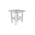 Uwharrie Behrens Tall Dining Table B094