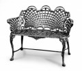 Three Coins Basketweave Settee Triple Arch