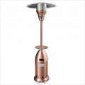 Tall Tapered Copper Patio Heater with Table