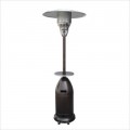 Tall Tapered Hammered Bronze Patio Heater with Table