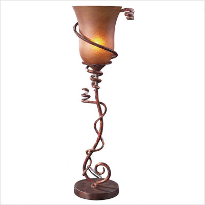 Climbing Vine One Light Table Lamp in Burnished Bronze
