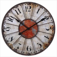 Ellsworth Clock in Crackled Ivory