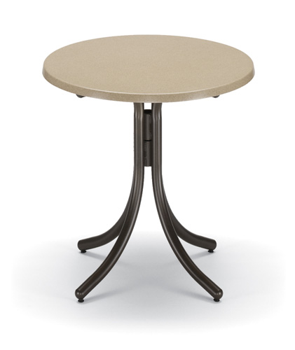Telescope Casual 30" Round Werzalit Counter Height Table without an Umbrella Hole